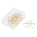 Miniatyrbillede 1 af 8: 100 stk Sjove Planner Clips Innovativt sødt design Antirust galvaniseringsproces Guld papirclips til kontor Hjemmeskoleblomst