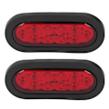 Pikkukuva 7 / 8: 2 kpl LED-merkkivaloa, vedenpitävä, soikea, punainen, 12 V:n takavalo, rekka-, vene-, perävaunu- ja matkailuautokäyttöön