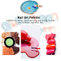 Miniatyrbilde 7 av 8: Naturlig harpiks stein neglekunst plate gel polish holder tegne fargepalett neglevisning blå
