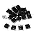 Pikkukuva 4 / 5: 20 x 24 x 16-25 mm MOSFET Alumiininen Jäähdytyselementti 7805 Transistori Jäähdytin