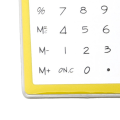 Miniatyrbillede 7 af 8: Solar Powered Lommeregner Touch Screen 8-cifret LCD Display Bærbar Transparent Lommeregner til Office School Home Gul