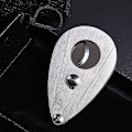 Miniatyrbillede 2 af 4: Fjederbelastet Dobbelt Guillotin Cigar Cutter Sølvfinish