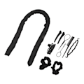 Miniatyrbillede 8 af 8: 10 stk varmefri krøllestang pandebånd Clips Kam Pull Hårnål Bomuld DIY Curls Roller til Sove Sort