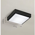 Miniatyrbillede 1 af 5: Vandafvisende LED Loftlampe til Stue, Badeværelse, Kontor, Udendørs Veranda - 18W Hvidt Lys