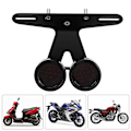 Miniatyrbillede 6 af 8: Universal Motorcykel Modifikation Sort 2 Hoved LED Brems Baglygte Hale Signal Lys Lampe