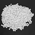 Miniatyrbillede 6 af 6: DIY akryl runde alfabetperler - 1000 stk, hvide med sorte bogstaver