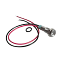 Miniatyrbillede 4 af 5: 3 x 6 mm LED metalindikatorlys vandtæt signalpilot instrumentbrætlampe 3V hvid