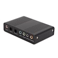 Miniatyrbilde 1 av 7: USB Lydkort 6 Kanaler 48kHz Samplingsfrekvens Analog Spill Innspilling Eksternt Lydkort for PC Bærbar Datamaskin Svart
