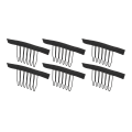 Miniatyrbilde 3 av 8: 100 STK Parykk kamklemmer rustfritt stål 6 tenner hårstykke Nettinghette Snaps Forlengelse hårklips