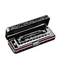 Miniatyrbillede 1 af 3: 10 Huller 20 Harmonica Blues Deluxe Harmonica Begynder C Harmonica - Sort - Køb Nu