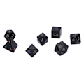 Miniatyrbilde 7 av 8: 7 stk elektroniske lysende terninger for festspill, polyhedral terningsett for brettspill, svart