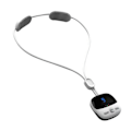 Pikkukuva 2 / 8: Mini kaulakoru kaulahierontalaite 4 moodia 9 voimaa 3 vaihdetta Hot Compress Dual Pulse älykäs riipus hierontalaite valkoinen