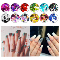 Pikkukuva 4 / 8: 12 väriä Butterfly Glitter Nail Paljetit Nail Art Flakes Värikkäät Konfetti Glitter Tarra Tarrat