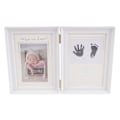 Miniatyrbilde 4 av 8: Baby håndavtrykk fotavtrykk sett plast tetthetsplate attraktiv dekorativ 31,5x20,7x1,7cm utvidede babytrykkrammer nyfødte
