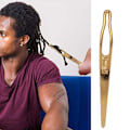 Miniatyrbillede 5 af 8: 2 stk Dreadlocks Hair Extension Hæklenål Værktøj til paryk Dreadlock fletning af hår guld