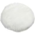 Miniatyrbillede 3 af 5: Super blødt rundt fluffy langhåret tæppe imitation fåreskind gulvmåtte