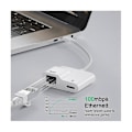 Pikkukuva 2 / 5: USB C - Ethernet -sovitin, USB Type C - RJ45 Gigabit Ethernet LAN -sovitin 60 W:n laturilla, yhteensopiva /P:n kanssa