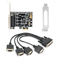 Miniatyrbillede 1 af 8: Udvidelseskort PCI E TIL AX99100 4-ports computertilbehør 115200bps til SPP/Byte/ECP-tilstand