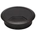 Miniatyrbillede 1 af 5: 2 stk. 50 mm Diameter Skrivebordskabel Ledning Kabel Grommets Hul Dækning Sort