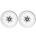 Miniatyrbilde 5 av 8: 2 stk legerings beadlock hjulfelger tilbehør Passer til TRAXXAS TRX-4 1/10 RC Crawler CarWhite
