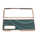 Miniatyrbild 5 av 8: Phone case Nano galvanisering Repsäkert Galaxy Texture Folding Cover för Samsung Galaxy Z Fold 4 Grön