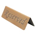 Miniatyrbillede 2 af 8: Reserveringsskilte Antik Bronze Rustfrit Stål Engelsk Reserveret Sæde Skilt Opslagstavle