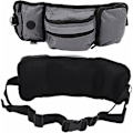 Pikkukuva 4 / 5: Koiran Herkkupussi, Koiran Koulutus Vyötärölaukku Suuri Hands-Free Tila Pennun Koulutukseen Juoksuun Harmaa 40 X 14.5cm