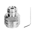 Miniatyrbillede 1 af 8: CO2-cylinderadapter, gevindhunkontakt G1/2 til gevindhan G21-4 til SodaStream Soda Club (sølv)