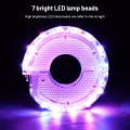 Miniatyrbilde 3 av 8: Sykkelhjulnavlys Oppladbare 7 farger 15 moduser LED-sykkellys Fargerike sykkeleikerlys for sikkerhetsadvarsel og dekorasjon