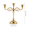 Miniatyrbilde 2 av 6: 3 armer metall lysestake europeisk stil kandelaber bryllup lysestake hjemmeinnredning gull Gold