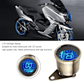 Miniatyrbild 7 av 8: Universal Motorcycle LCD-bakgrundsbelyst hastighetsmätare Odometer Tachometer Meter Gauge (gul koppar)