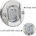 Miniatyrbillede 4 af 5: 4 Pak Led Bådlys 12v Rund Marine Lampe Led Hækmonteringslys Til Båd Dec lin hvid blå