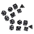 Miniatyrbillede 6 af 8: 14 stk. Multi Facet Terninger Hvide Tal Digital Terninger Brætspil Lærende Terninger Sæt