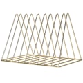 Miniatyrbild 1 av 8: Järntidningshållare Triangulär bok Brevlagring Metall Desktop File Sorter Organizer Guld