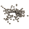 Miniatyrbild 4 av 5: 200 Stycken Metalliska Snöflinga Blomma Legering Distanspärlor Fynd 4mm--