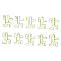 Miniatyrbillede 8 af 8: 100 STK sød papirclips figurformet galvaniseringsproces Forhindrer glidning Udsøgt bærbar metal papirclips Grøn