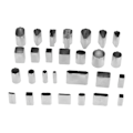 Miniatyrbild 2 av 8: 28 Shape Style Hollow Punch Cutter Set Rektangulärt högt kolstål Läder Pressverktyg Läderverktyg för läder