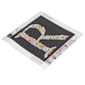 Miniatyrbild 5 av 8: Strassmålning Occident Style Lucky Letter R Mönster DIY Göra avkopplande Intressant Strasskonstmålning