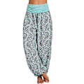 Miniatyrbillede 1 af 3: Trykte Aladdin Haremsbukser til kvinder - Boho Hippie Bukser med brede ben til yoga 2XL himmelblå
