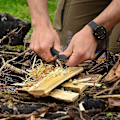 Miniatyrbillede 2 af 5: Sæt med 2 ildsten, Naturlig ildstarterkit, Overlevelsesudstyr, Firesteel Flint Lighter Tændstikker til Camping, Vandreture