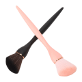 Miniatyrbillede 3 af 8: 2 STK vinklet konturbørste sort pink kunstfiber Nøjagtig farvning Blød børstehår makeup børstesæt