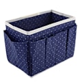 Miniatyrbillede 1 af 8: Dots Desktop Makeup Storage Box Kosmetisk Organizer Case Holder NOn woven (Mørkeblå)