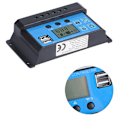Miniatyrbild 7 av 8: 60A Solar Charge Controller med Dual USB Port 5V Auto PWM LCD Display Solar Panel Batteriregulator
