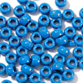 Miniatyrbillede 2 af 5: 100 stk. Flerfarvede akrylperler med stort hul 9 mm til håndværk, børnesmykker, armbånd, halskæder, blå