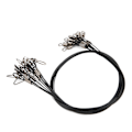 Miniatyrbillede 5 af 8: Fiskewire Line Leash Anti Bite Stål Fiskewire Stål Wire Leader med Rullende Svirvelsort