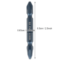 Pikkukuva 2 / 7: 65 mm kaksoispää S2 seosteräs ruuvimeisselin set (10 kpl) - 1/4" varsi, H6.3*65, PH2