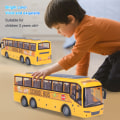Miniatyrbillede 2 af 6: Fjernbetjening Bus Børn Simuleret LED-lys RC Skolebus Elektronisk Legetøj Fødselsdagsgave
