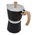 Pikkukuva 7 / 8: Moka-kahvinkeitin, alumiiniseos, nopea lämmitys, mukava kahva, kahdeksankulmainen, 150 ml, musta, sopii kaasu- ja sähköliedelle