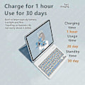 Miniatyrbillede 3 af 4: Keyboard Case til iPad 9. 8. 7. 10.2 Tommer - 2021 2020 2019 - Køb Nu Blå