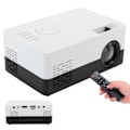 Pikkukuva 7 / 8: Mini kannettava projektori LED-kotiteatteri Videomediasoitin Projektori telineellä 100-240V Mustavalkoinen EU-pistoke